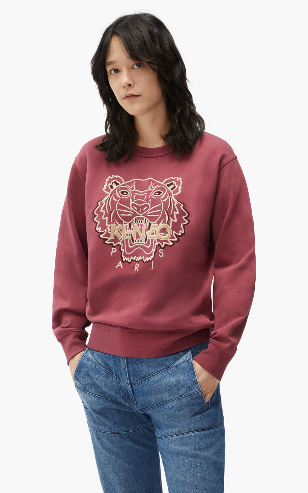 Kenzo Tiger Sweatshirt Black For Womens 2419YKTQJ